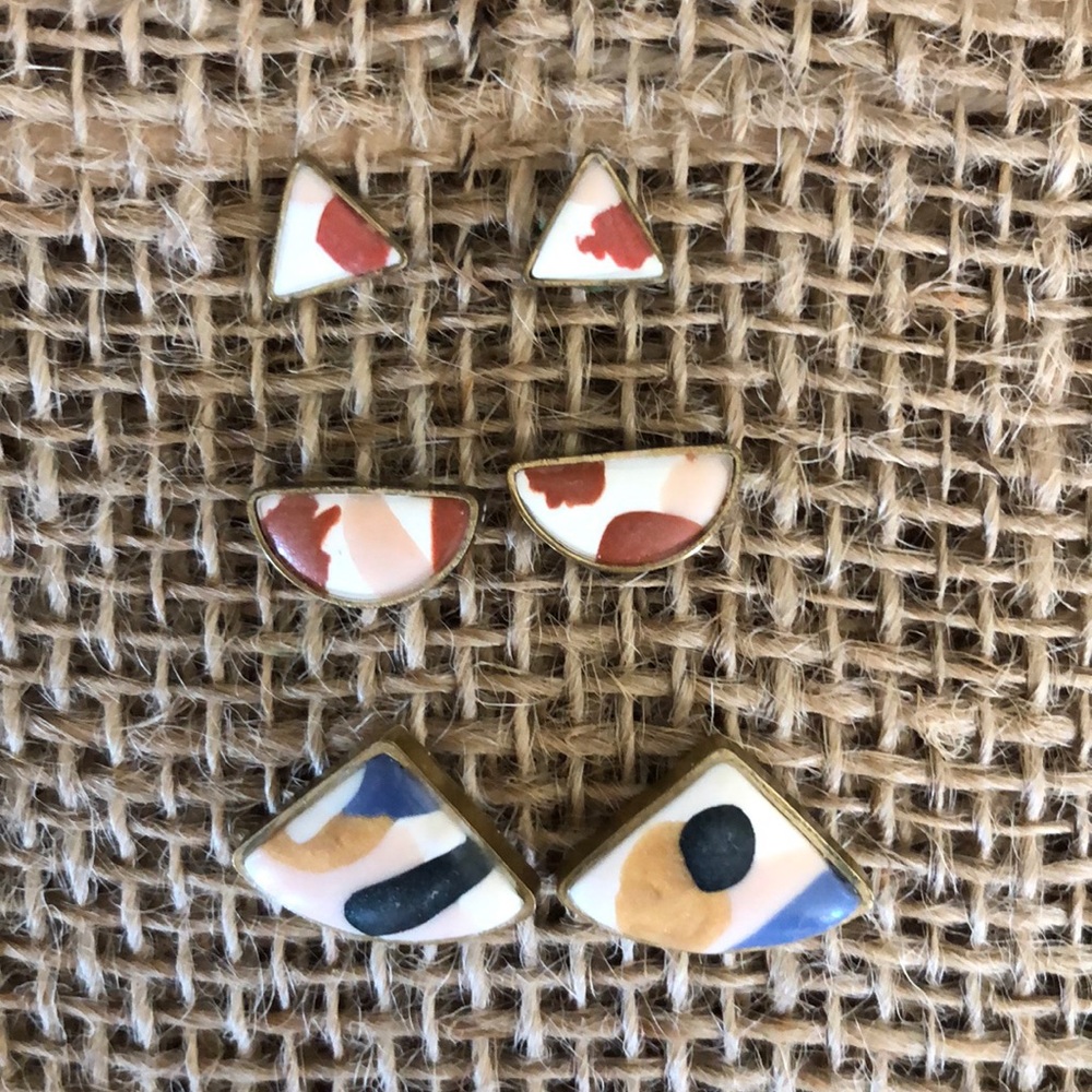 Clay earrings set